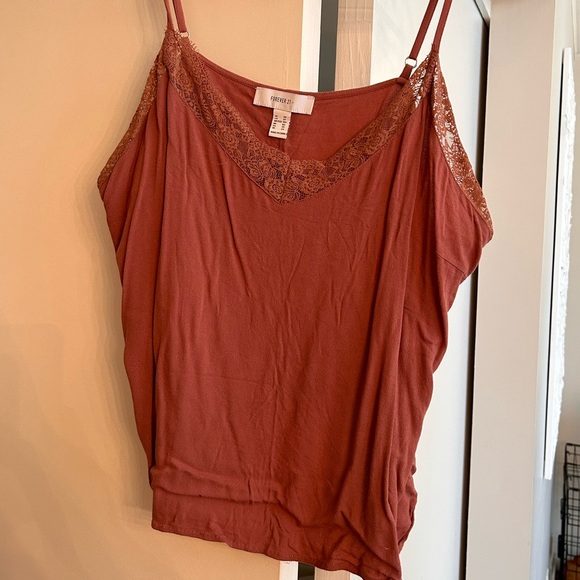 FOREVER 21 - dusty rose, blouse, tank top - Picture 1 of 2